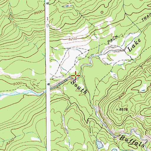 Topographic Map of Lake Creek, WY