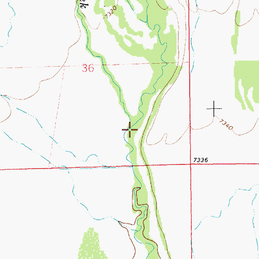 Topographic Map of Lake Creek, WY