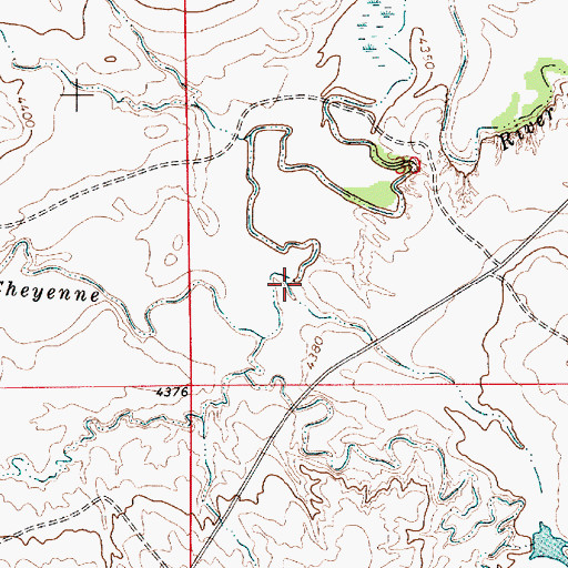 Topographic Map of Lake Creek, WY