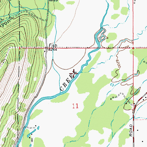 Topographic Map of Lake Creek, WY