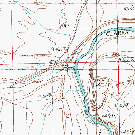 Topographic Map of Lake Creek, WY
