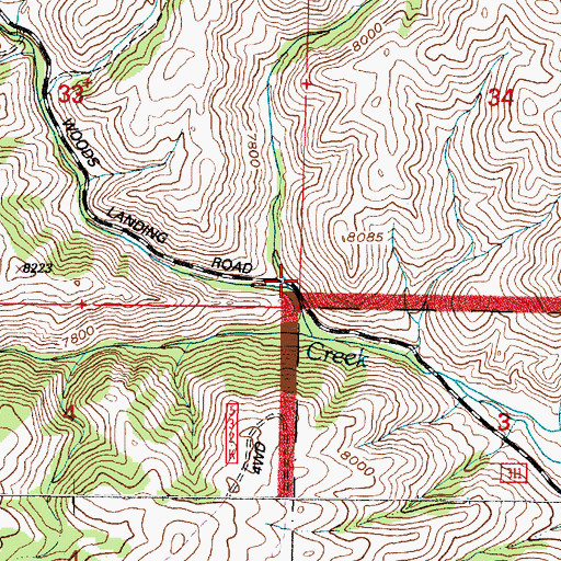 Topographic Map of Lake Owen Creek, WY