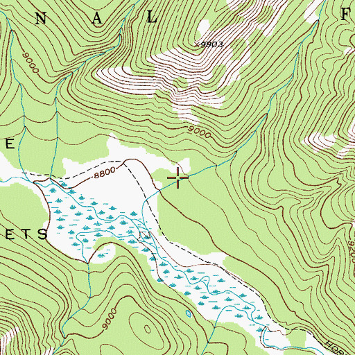 Topographic Map of Lake Pocket, WY