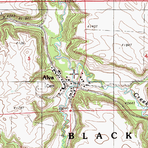 Topographic Map of Lame Jones Creek, WY