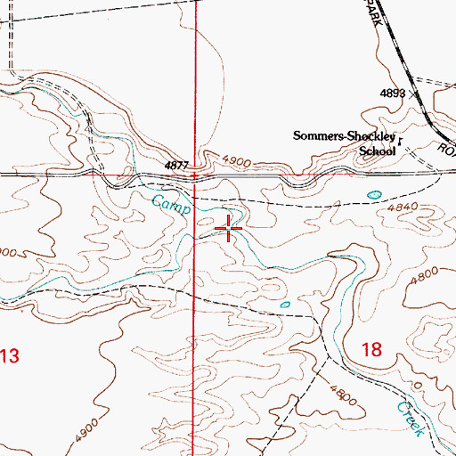 Topographic Map of Landis Creek, WY