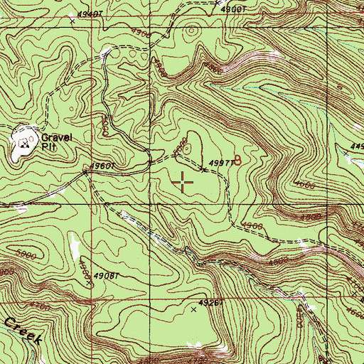 Topographic Map of Lanning Trail, WY