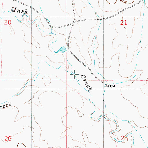 Topographic Map of Lassen Creek, WY