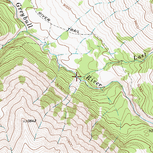 Topographic Map of Last Creek, WY