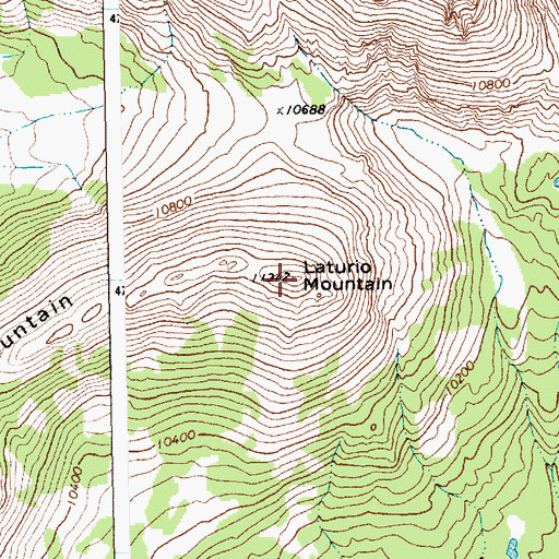 Topographic Map of Laturio Mountain, WY