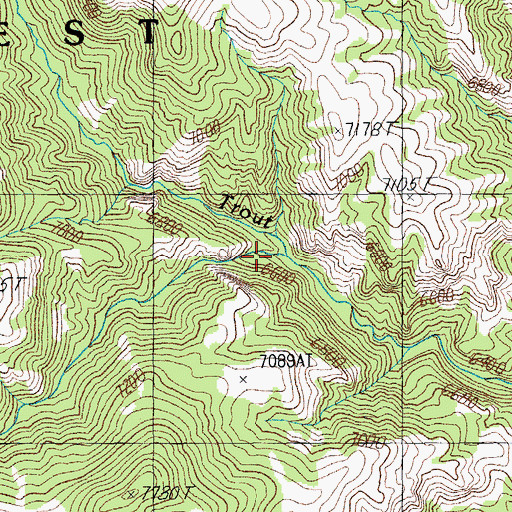 Topographic Map of Laughing Water Creek, WY