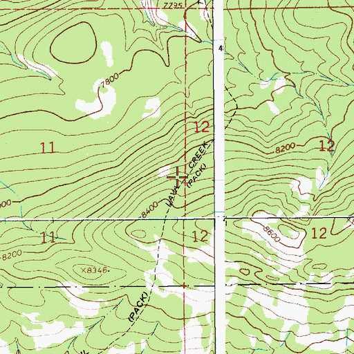 Topographic Map of Lava Creek Trail, WY