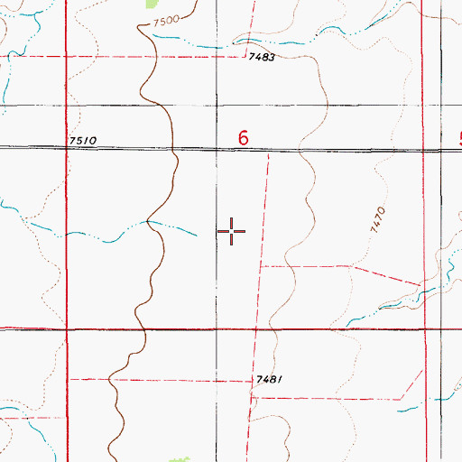 Topographic Map of Lead Creek, WY