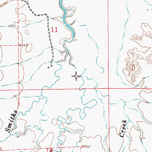 Topographic Map of Leavitt Creek, WY