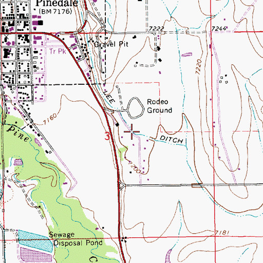 Topographic Map of Lee Ditch, WY