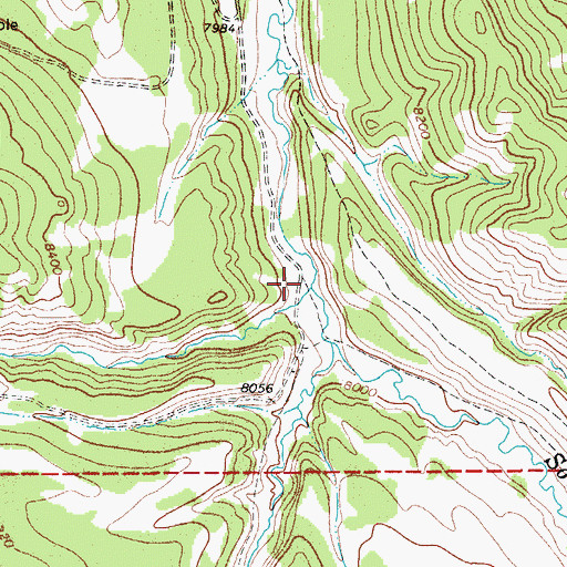 Topographic Map of Leidy Creek, WY