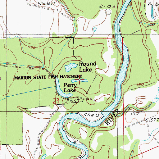 Topographic Map of Middle Lake, AL
