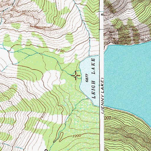 Topographic Map of Leigh Canyon, WY