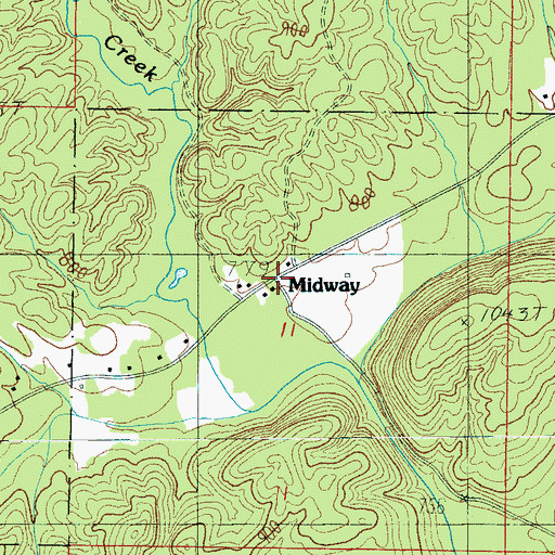 Topographic Map of Midway, AL
