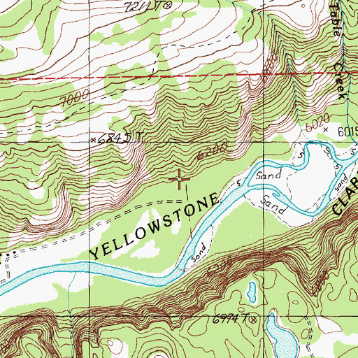 Topographic Map of Lewis and Clark Trail, WY