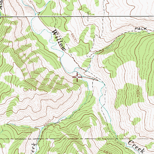 Topographic Map of Lick Creek, WY