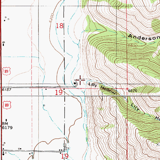 Topographic Map of Lily Hollow, WY