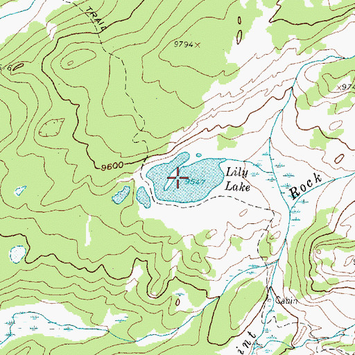 Topographic Map of Lily Lake, WY
