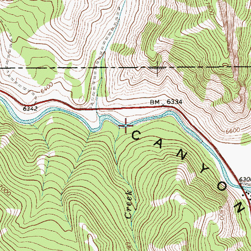 Topographic Map of Lime Creek, WY