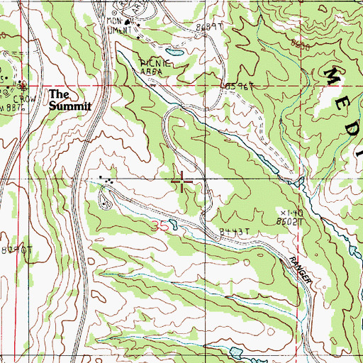 Topographic Map of Lincoln Trail, WY
