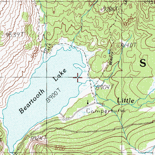 Topographic Map of Little Bear Creek, WY