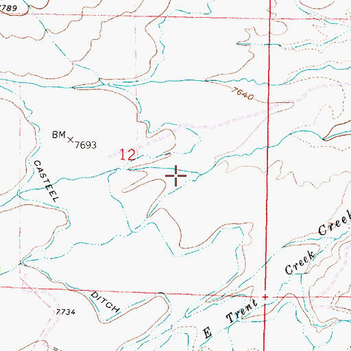Topographic Map of Little Bear Creek, WY