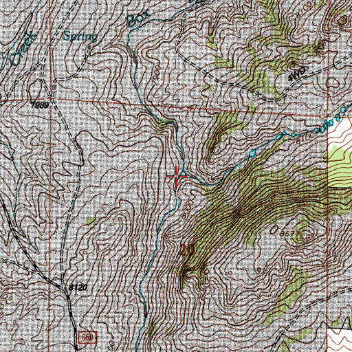 Topographic Map of Little Beaver Creek, WY