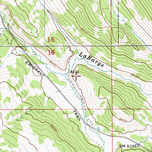 Topographic Map of Little Clear Creek, WY