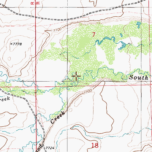 Topographic Map of Little Cottonwood Creek, WY