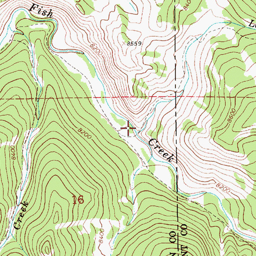 Topographic Map of Little Devils Basin Creek, WY