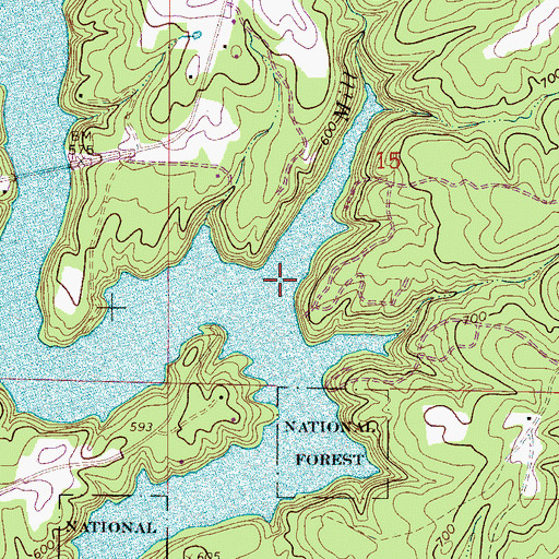 Topographic Map of Mill Branch, AL