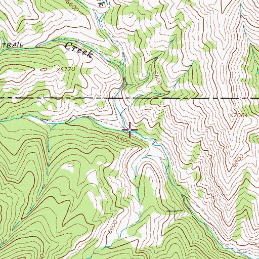 Topographic Map of Little Dog Creek, WY