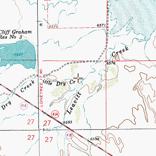 Topographic Map of Little Dry Creek, WY