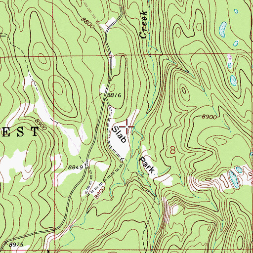 Topographic Map of Little Gilbert Creek, WY