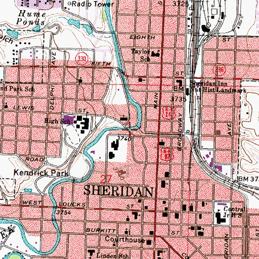 Topographic Map of Little Goose Creek, WY