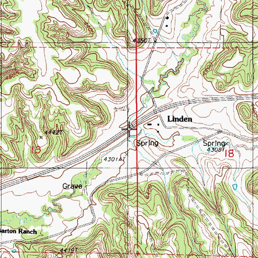 Topographic Map of Little Houston Creek, WY