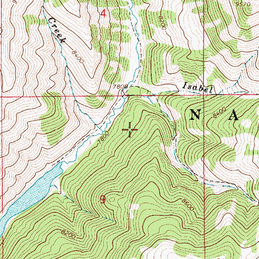 Topographic Map of Little Jo Creek, WY