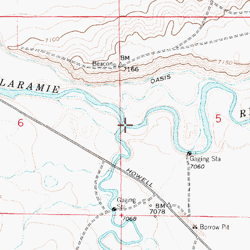Topographic Map of Little Laramie River, WY