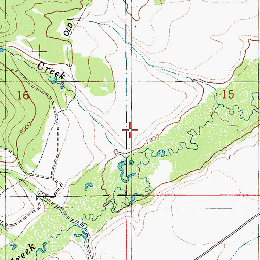 Topographic Map of Little Maki Creek, WY