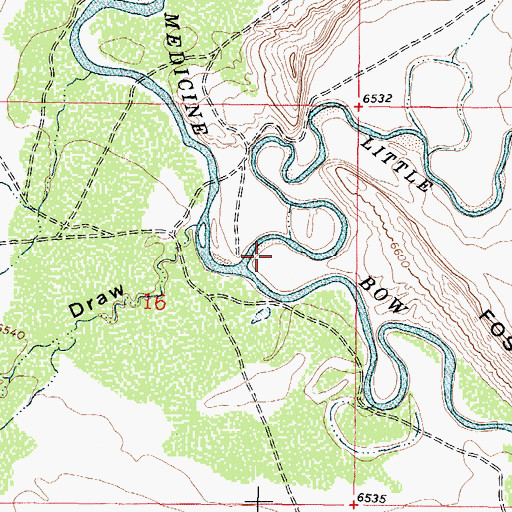 Topographic Map of Little Medicine Bow River, WY