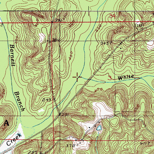 Topographic Map of Mill Creek, AL