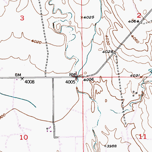 Topographic Map of Little Oil Creek, WY