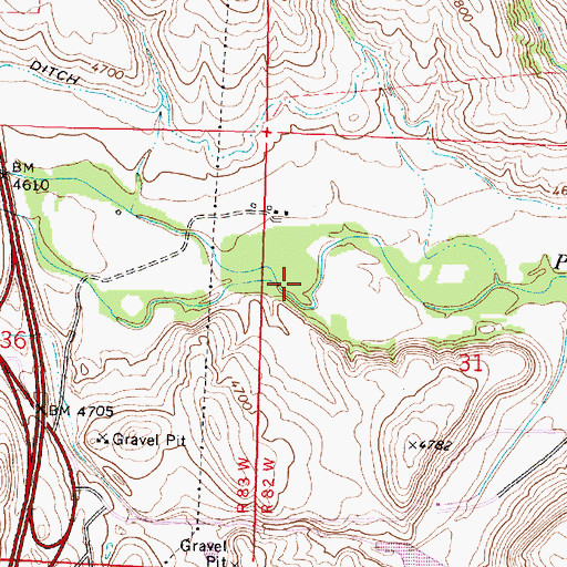 Topographic Map of Little Piney Creek, WY