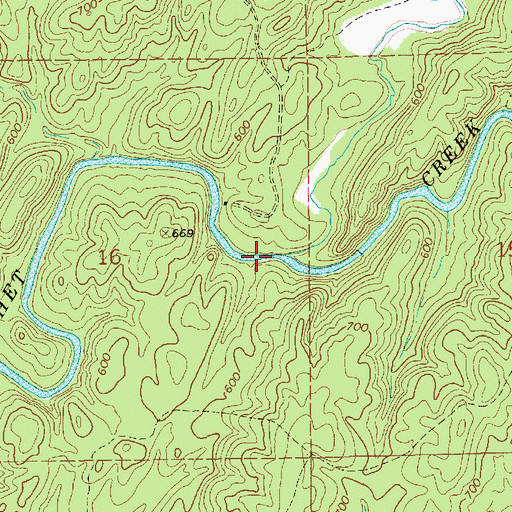 Topographic Map of Mill Creek, AL