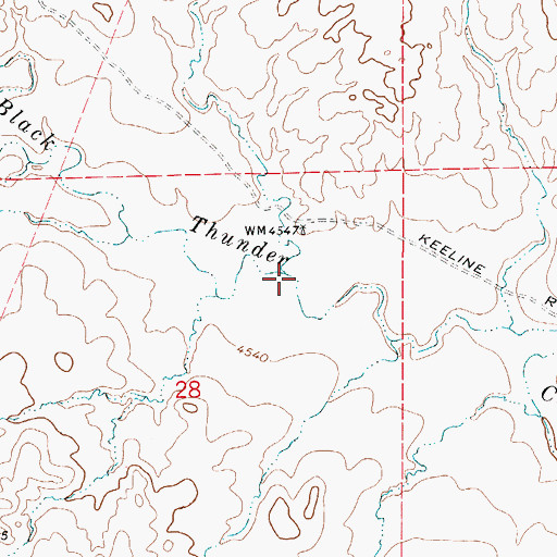 Topographic Map of Little R W Creek, WY