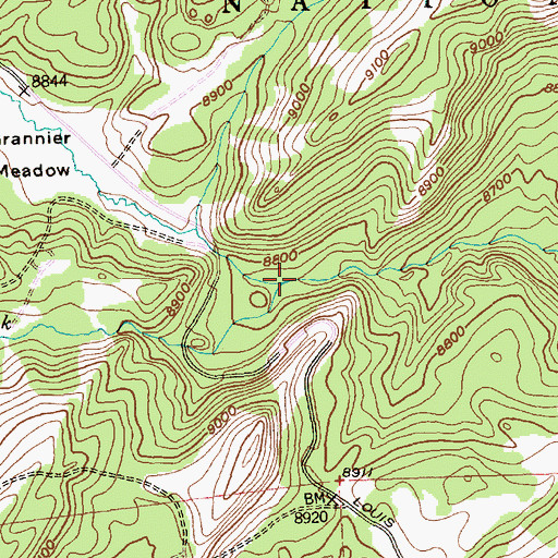 Topographic Map of Little Rock Creek, WY